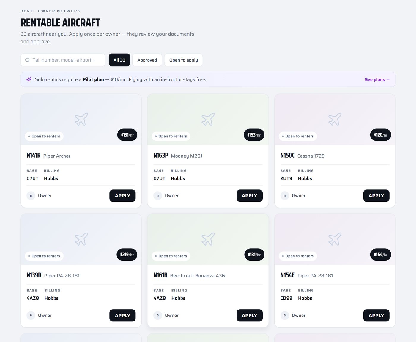 Aircraft Marketplace — Vector61